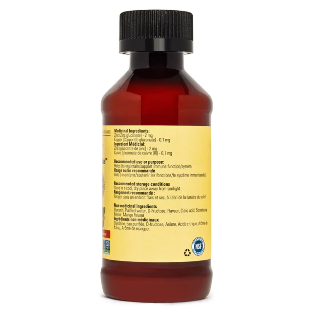 ChildLife | Zinc Plus® 4 onzas líquidas (118 ml) Sabor natural de mango y fresa