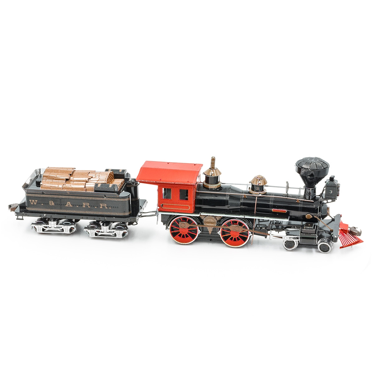 Rompecabezas Metálico 3d Locomotora del Lejano Oeste 4-4-0.