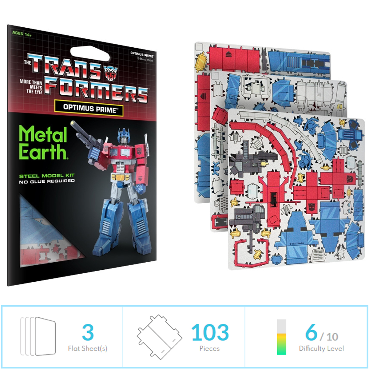 Rompecabezas Metálico 3d Optimus Prime.