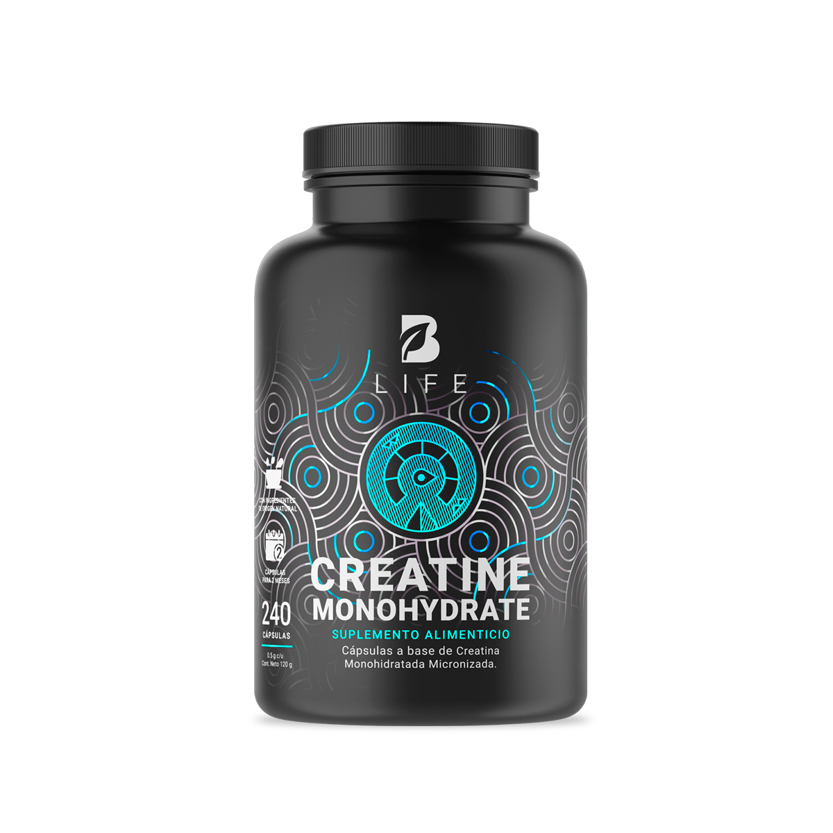 Creatina Monohidratada 240 Caps. Creatine Monohydrate B Life
