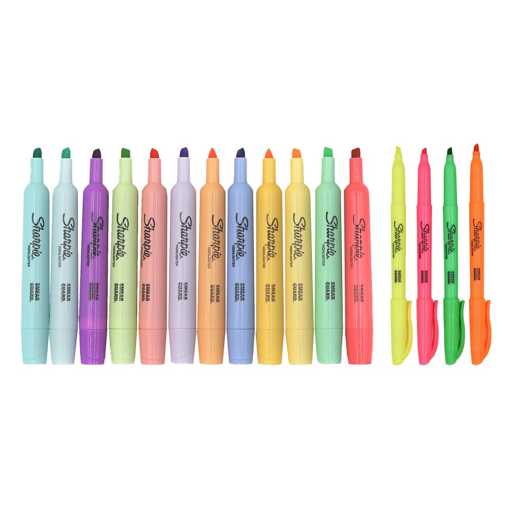 Sharpie Marcadores de Texto Resaltadores Pastel, Pocket y Tank, 16 piezas