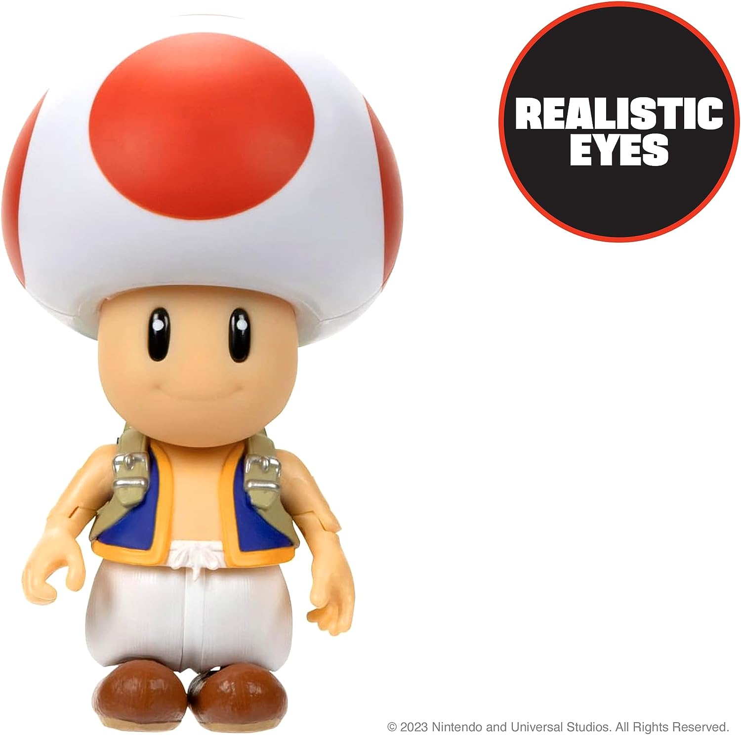 Figura Toad Articulada 12cm Original De La Película Super Mario Bros  