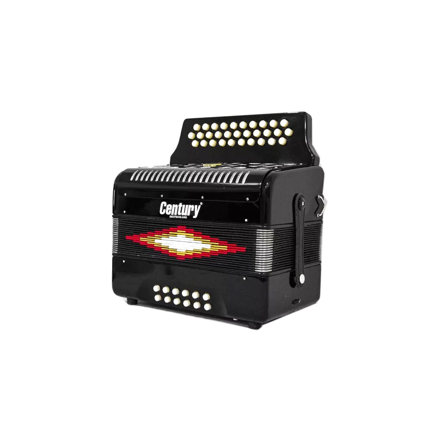 Acordeón Century Tono Fa 31 Botones y 12 Bajos Negro