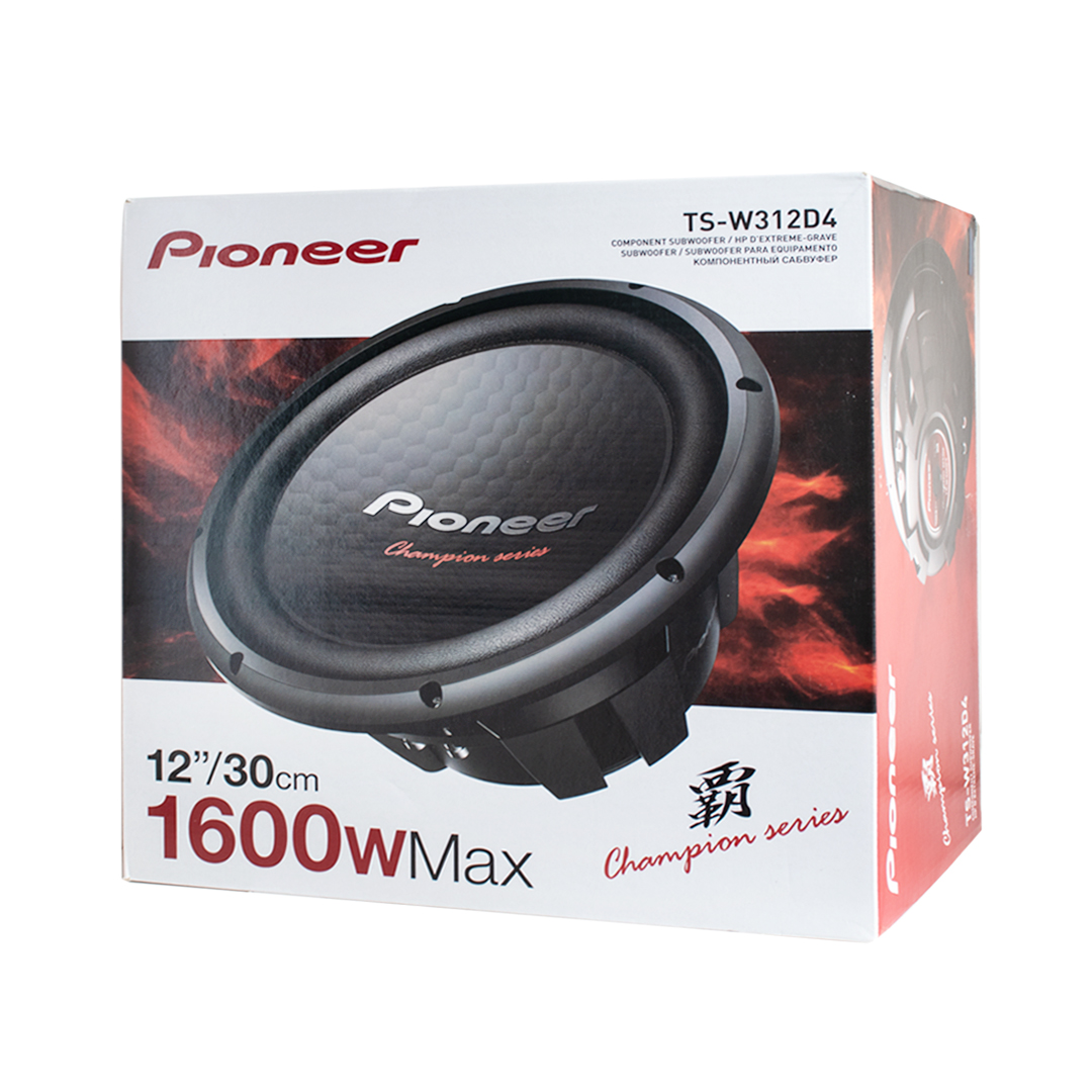 Subwoofer de 12 pulgadas PIONEER TS-W312D4 Doble bobina 1600 Watts Max