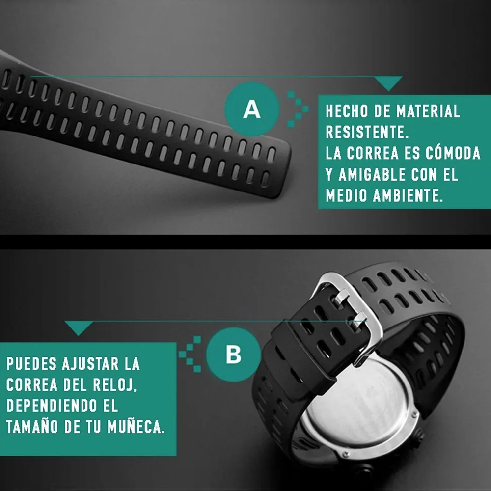 Reloj Digital Deportivo Para Hombre Original Rojo