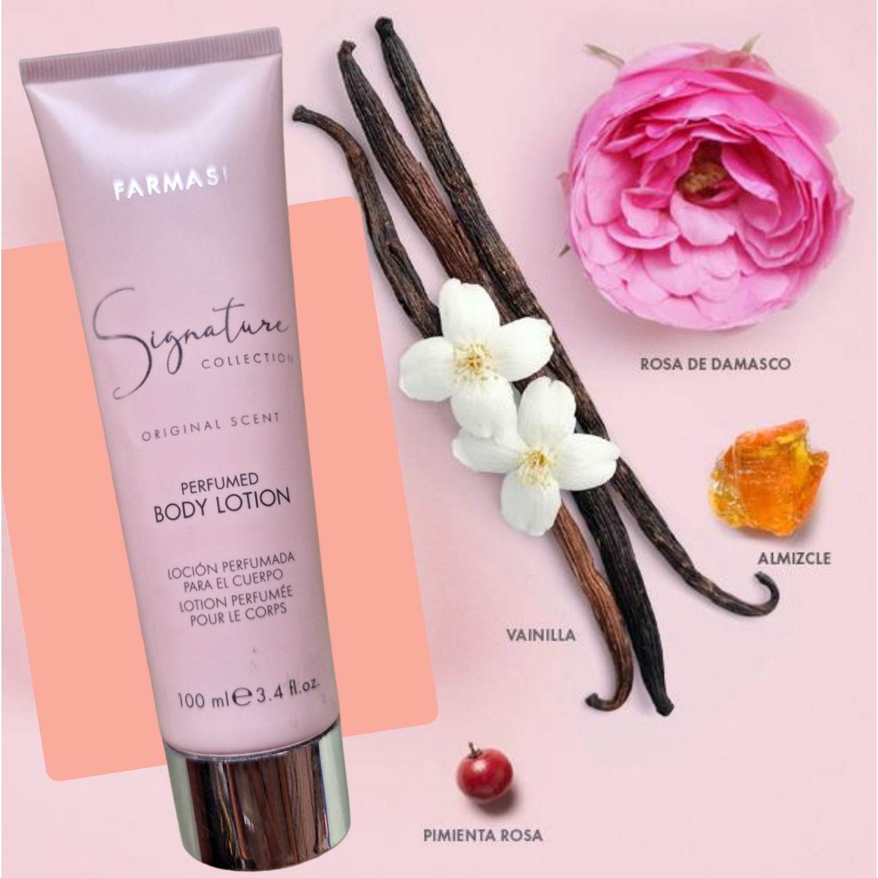 Crema Corporal Perfumada Signature by Farmasi Aroma Elegante Femenino.