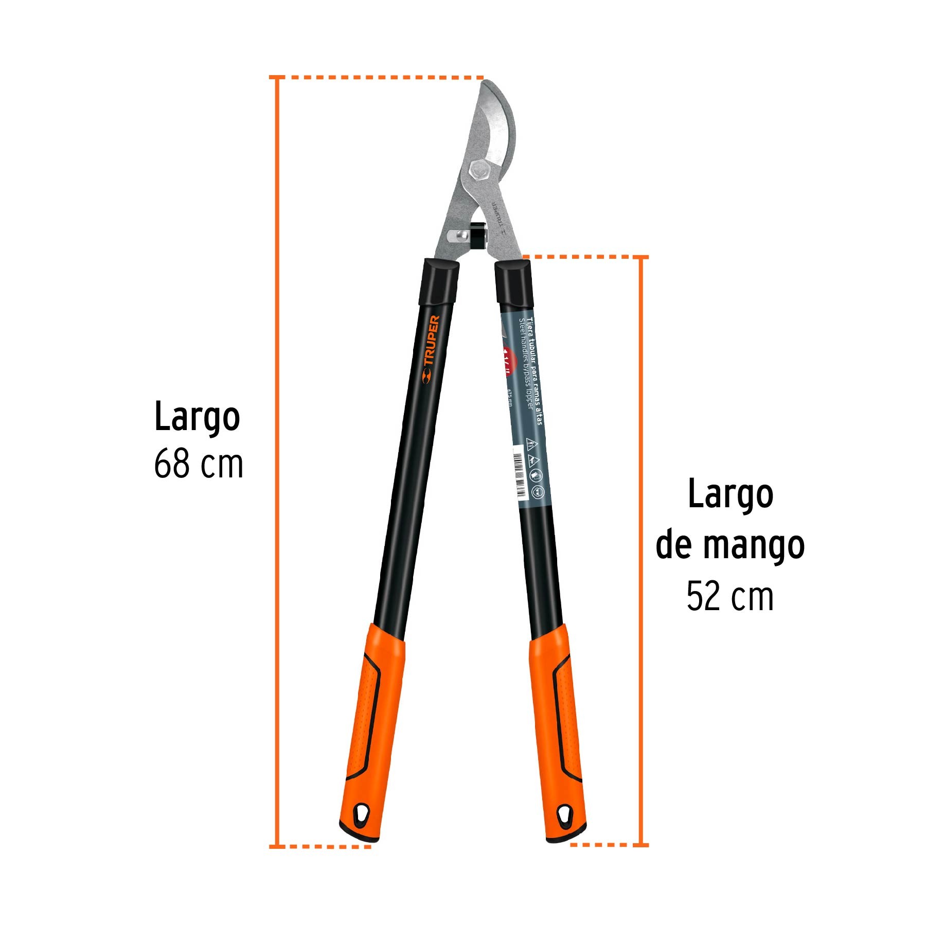 TIJERA PARA RAMAS 68 CM CLASSIC MANGOS TUBULARES, TRUPER 18399