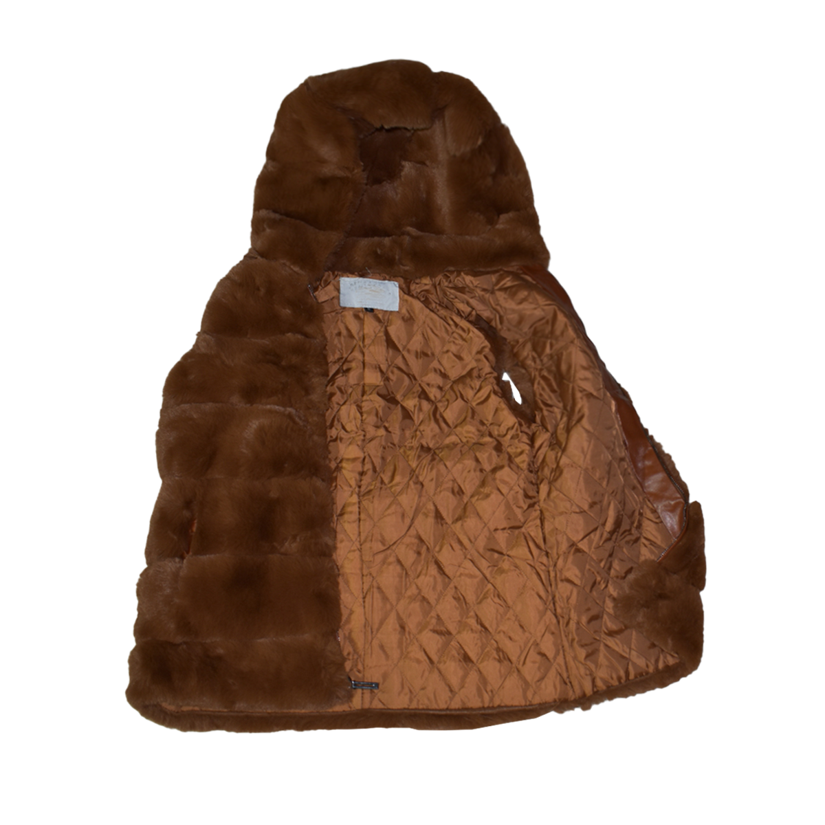 Chaleco Puffy Mujer Abrigo De Peluche Con Cierre Y Gorro