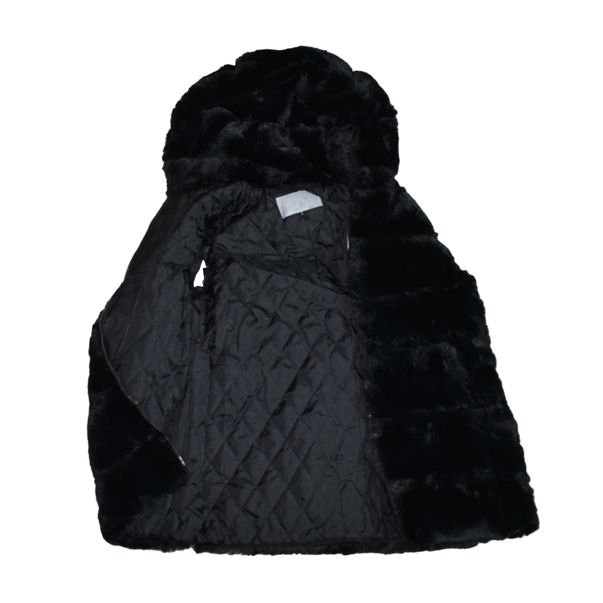 Chaleco Puffy Mujer Abrigo De Peluche Con Cierre Y Gorro