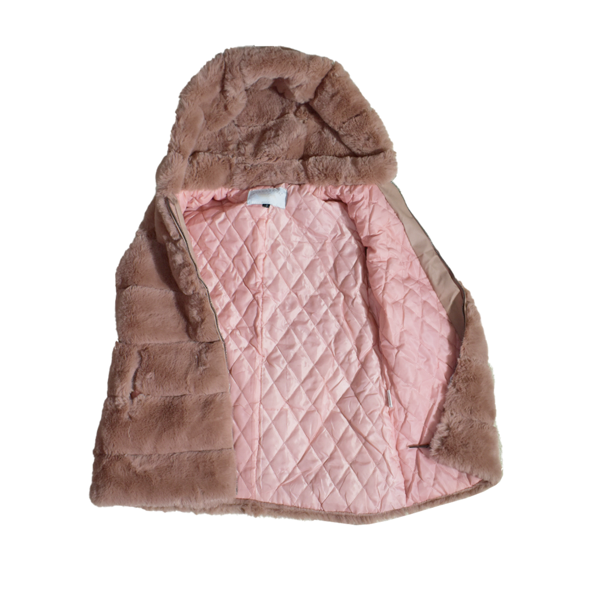 Chaleco Puffy Mujer Abrigo De Peluche Con Cierre Y Gorro