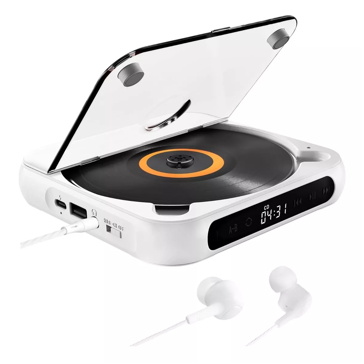 Reproductor Cd Música Cd Player Portatil Bluetooth De Pared