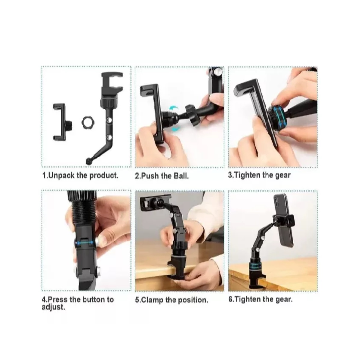 Soporte De Celular Base De Micrófono Atril Pedestal Tripie.