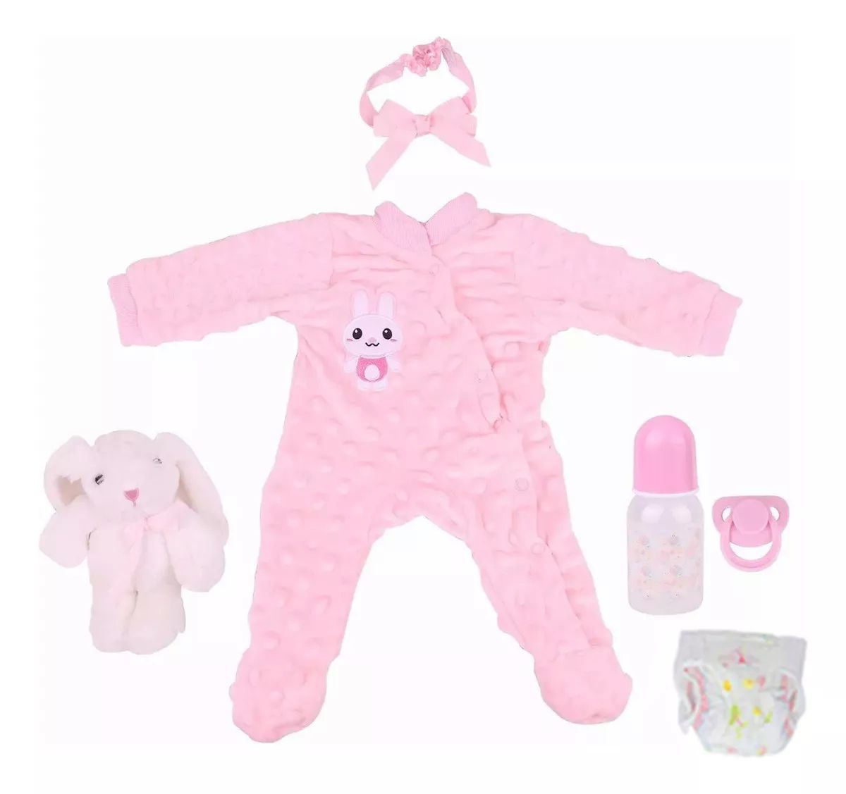 Muñeca Bebé 48cm Reborn Bebé Completo Silicona Vinilo Niña