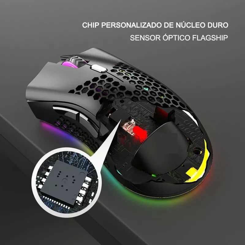 Mouse gamer inalámbrico recargable K-Snake BM600 black