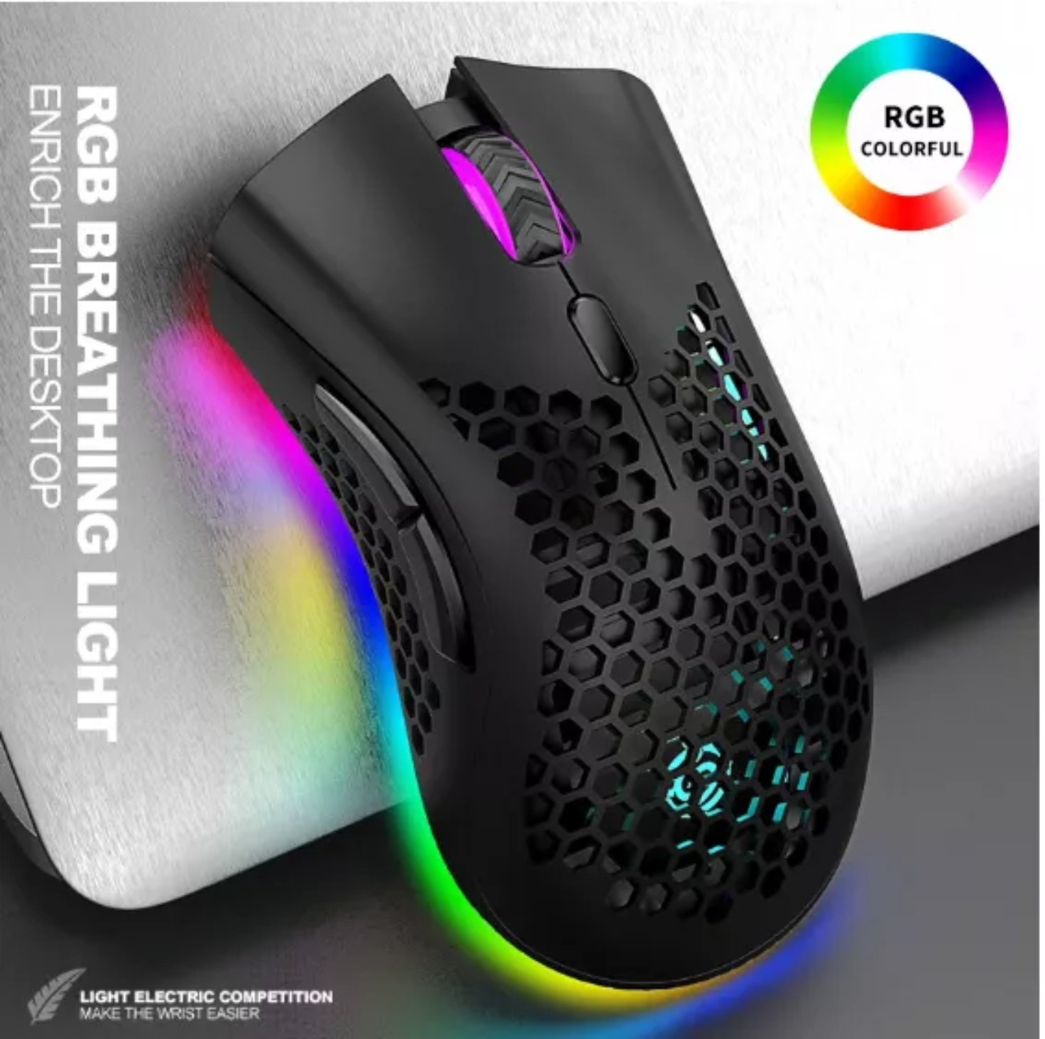 Mouse gamer inalámbrico recargable K-Snake BM600 black