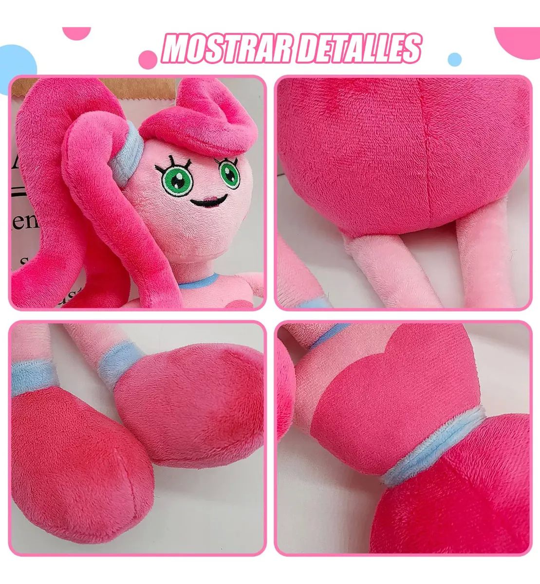 Muñeco De Peluche Poppy Playtime Mommy Long Legs Rosa Y 63cm
