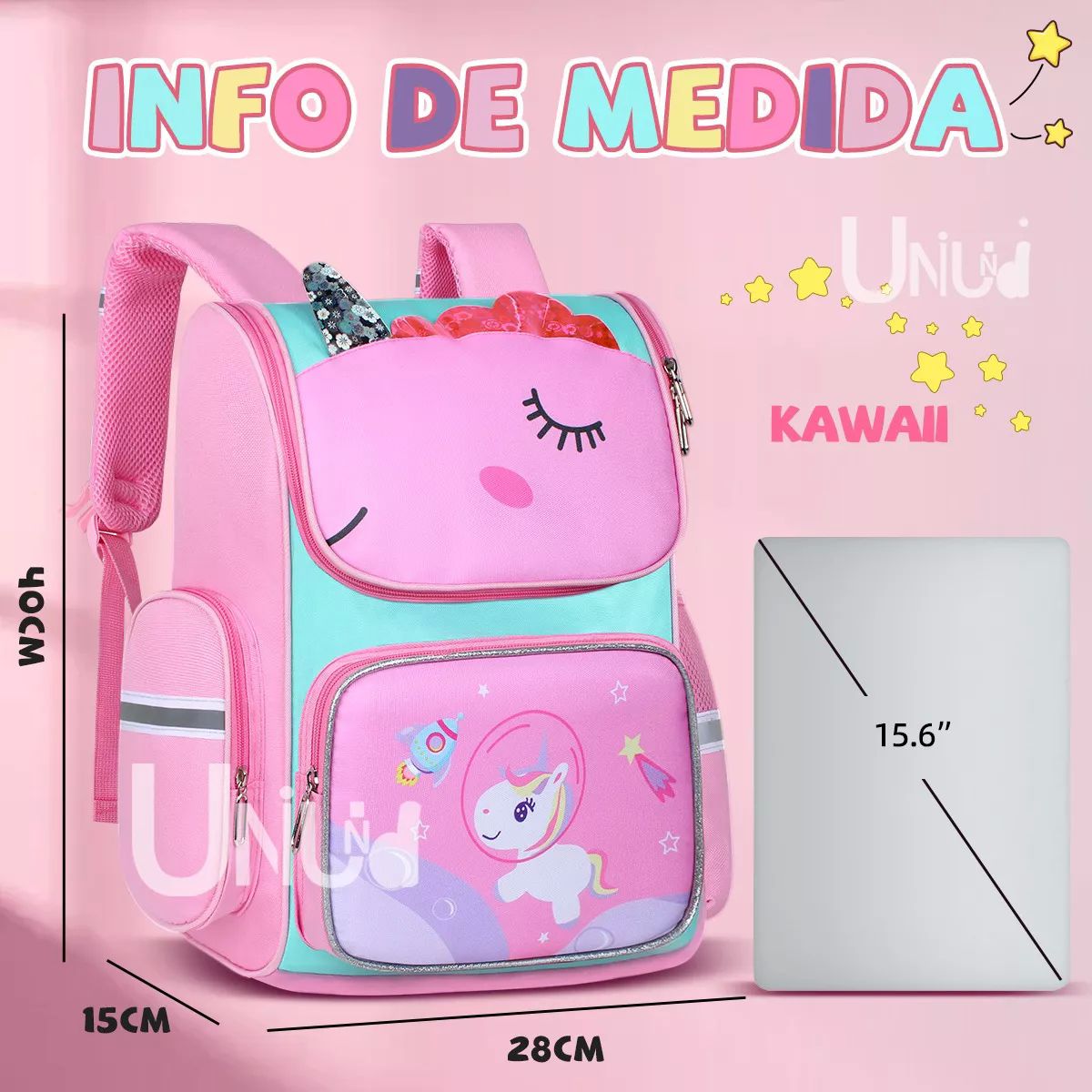 Mochila Infantil Dinosaurio Caballito Para Niños Niñas Escolar Primaria 