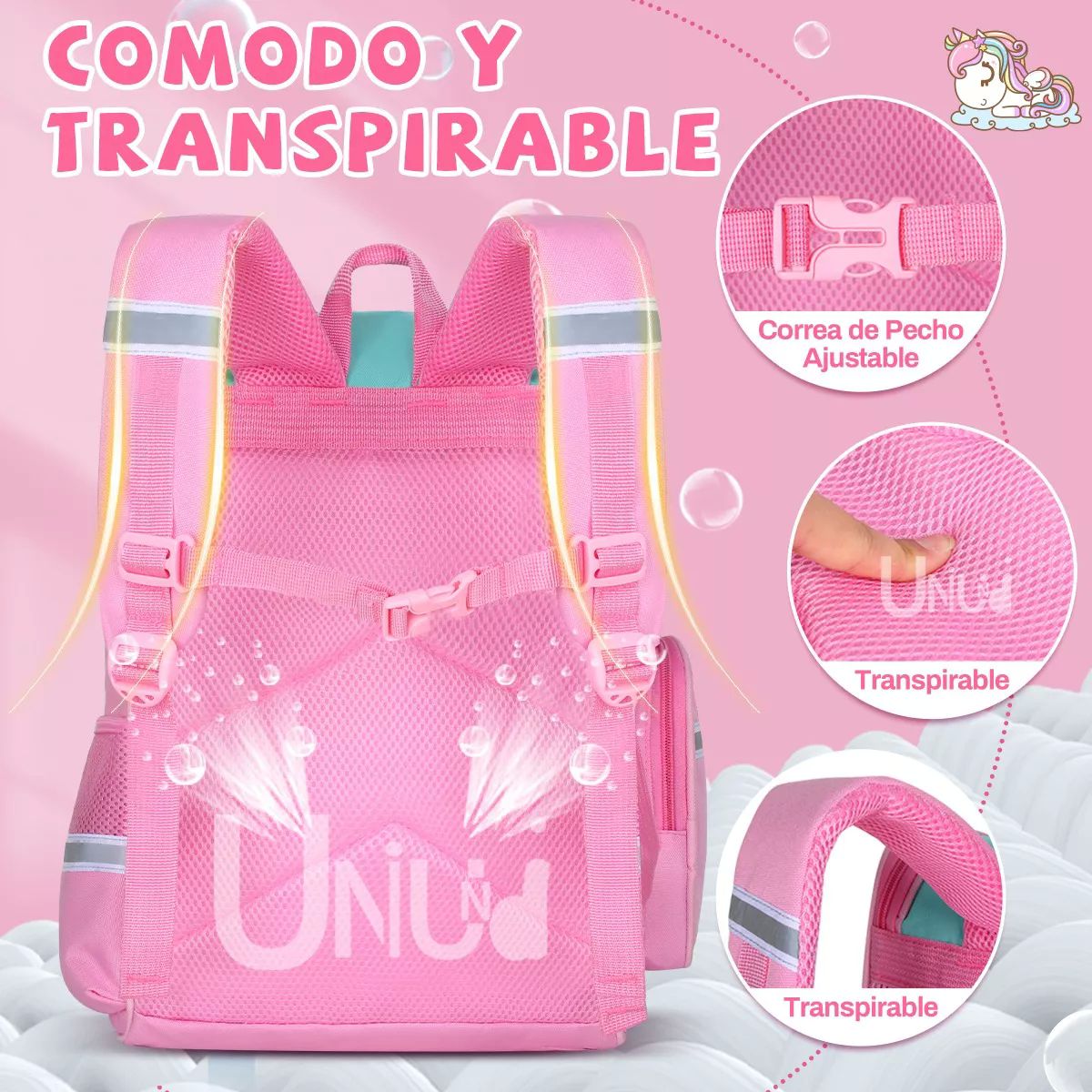 Mochila Infantil Dinosaurio Caballito Para Niños Niñas Escolar Primaria 