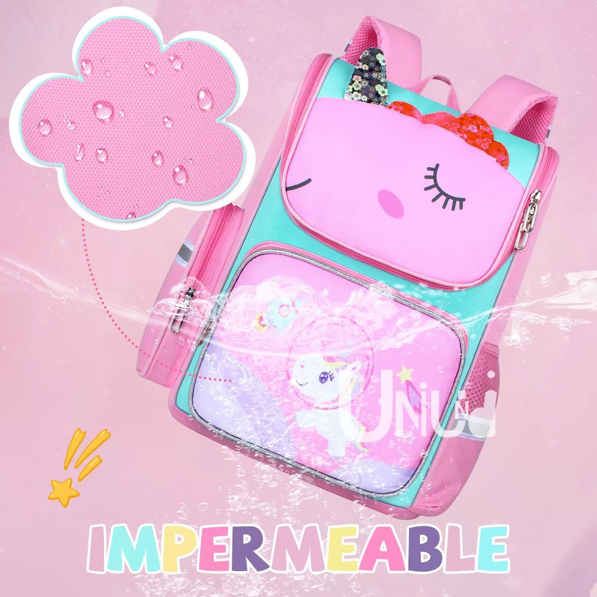 Mochila Infantil Dinosaurio Caballito Para Niños Niñas Escolar Primaria 