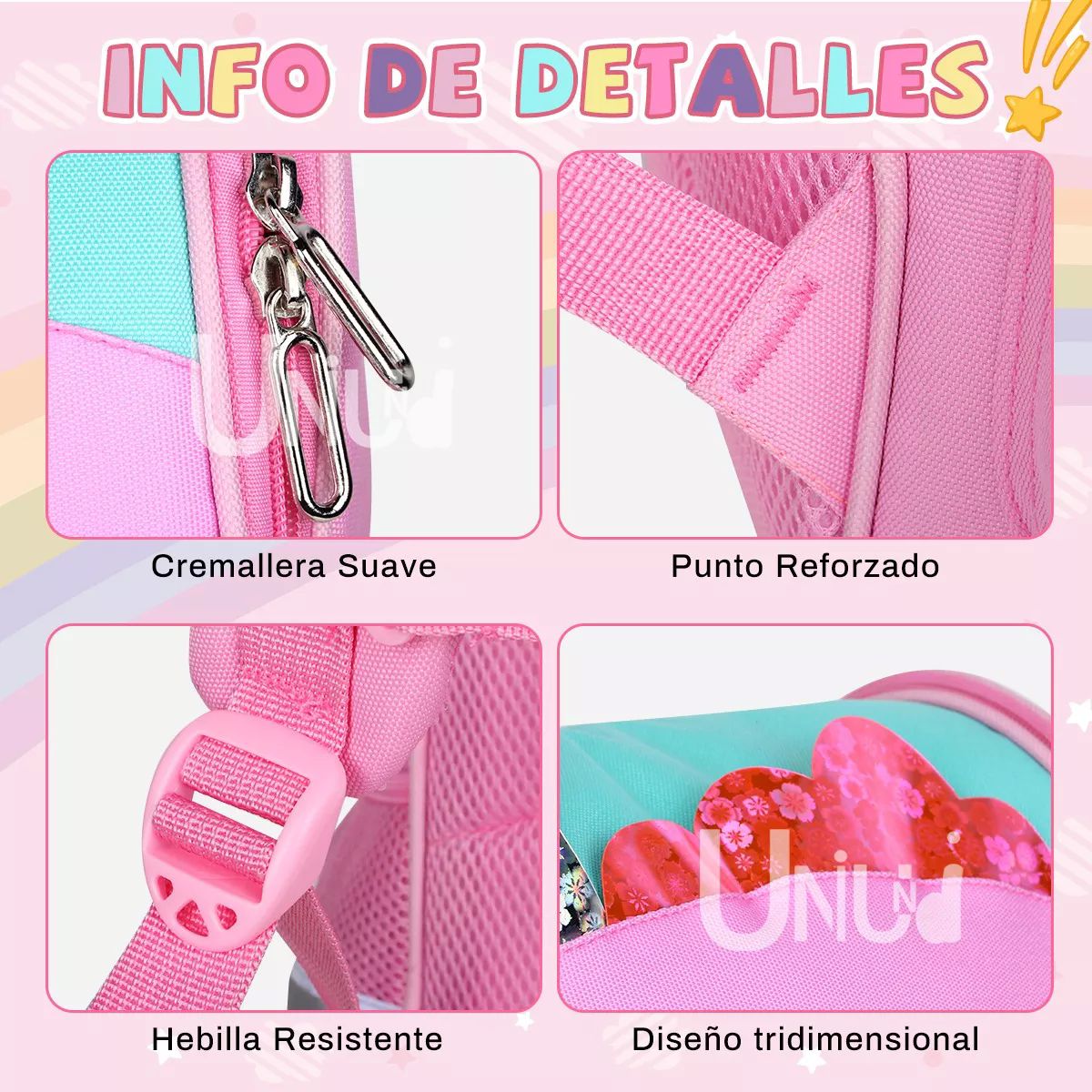 Mochila Infantil Dinosaurio Caballito Para Niños Niñas Escolar Primaria 