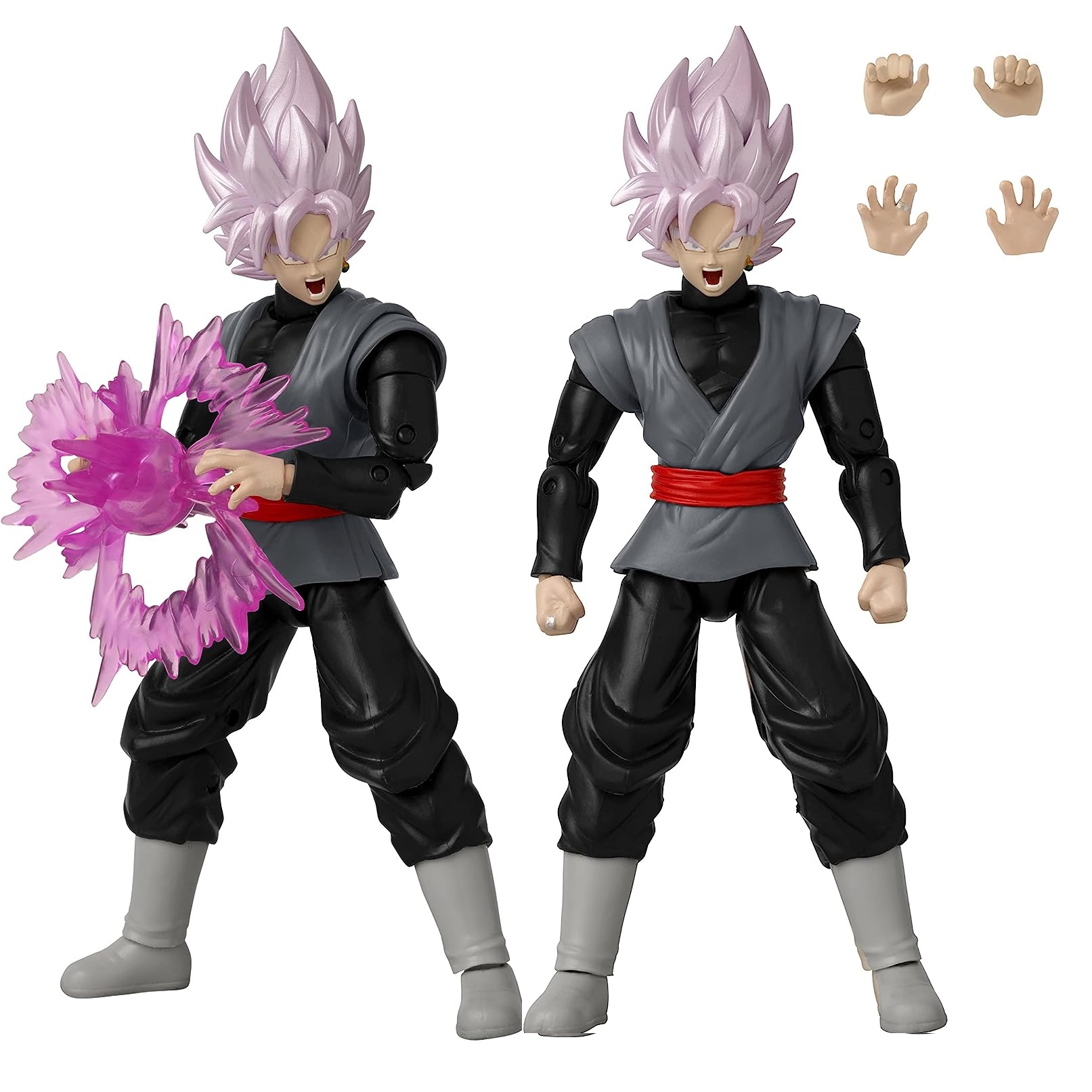 Goku Black Rose Power Up 15 cm Figura  Dragon Ball Super Stars 6.5" Original Bandai 