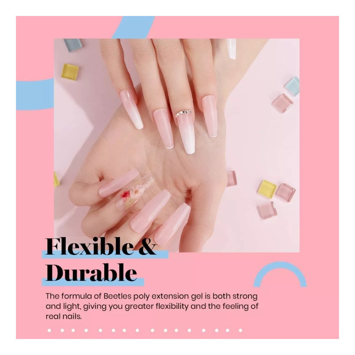Kit Glitter Polygel Con Lámpara Led/uv + Utensilios Manicura 