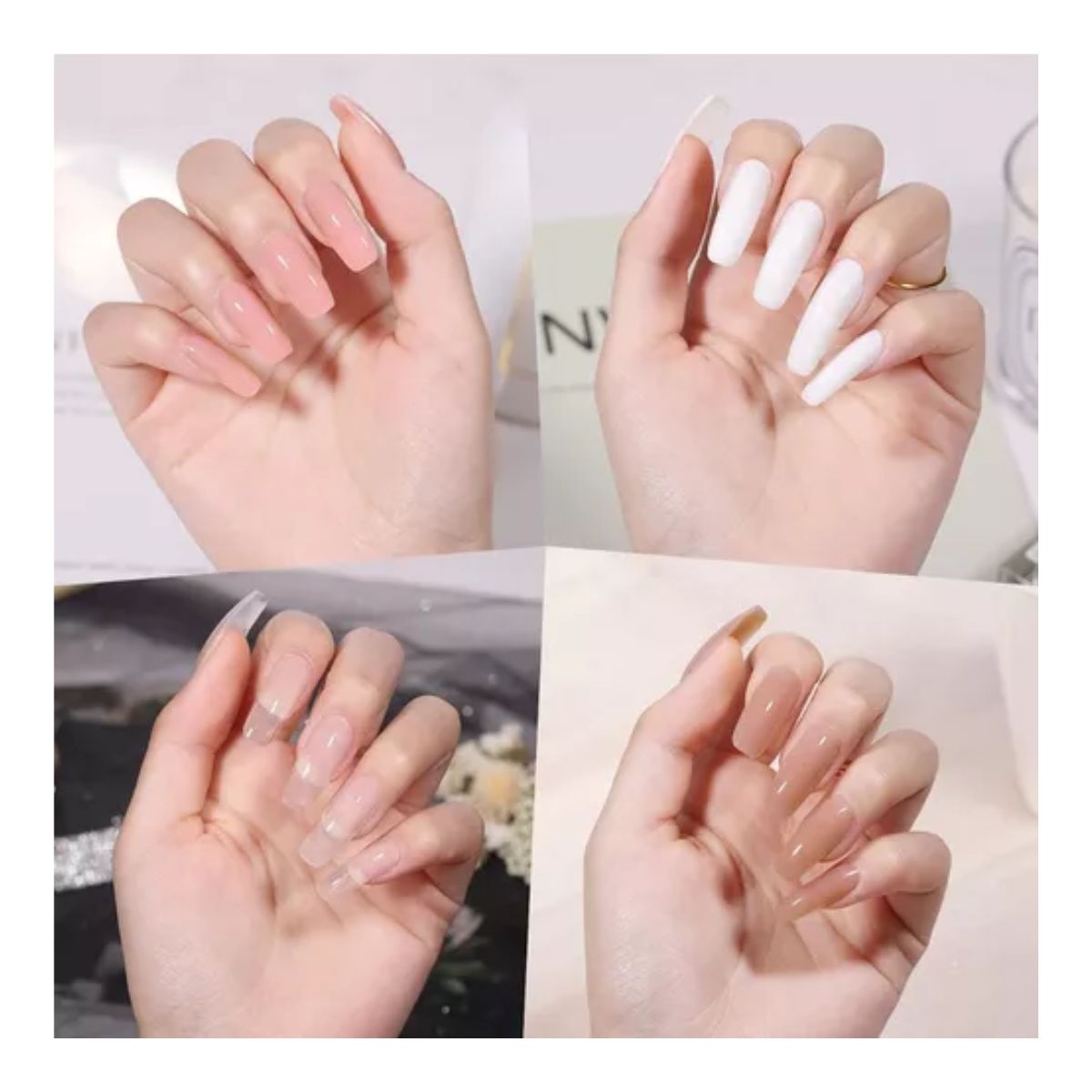 Polygel Kit Suitable Nail Extension Home Diy-6 Colors Kit 