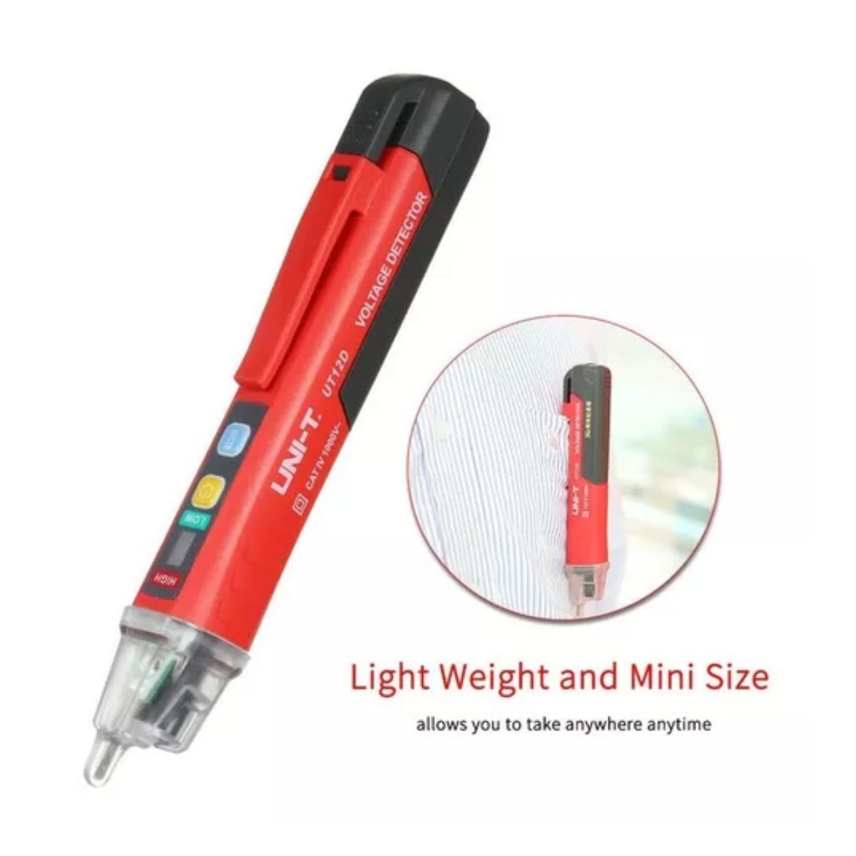 Pluma De Prueba De Voltaje De Luz Led/ 2 Modos/ Tamaño Mini roj