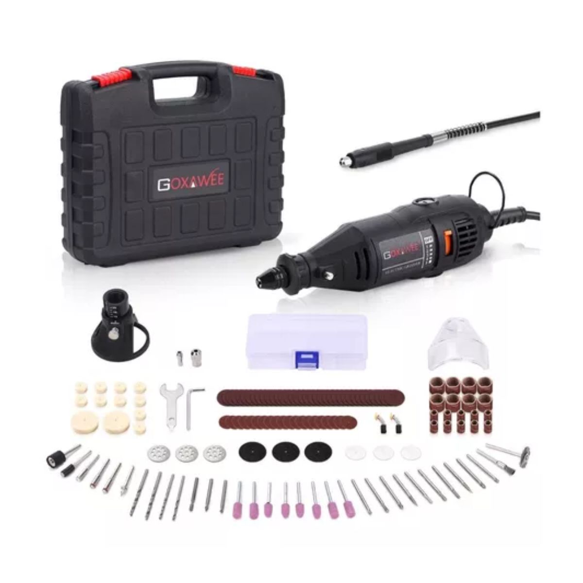 Mototool Electrico Herramientas Con 140 Accesorio Pro Negro