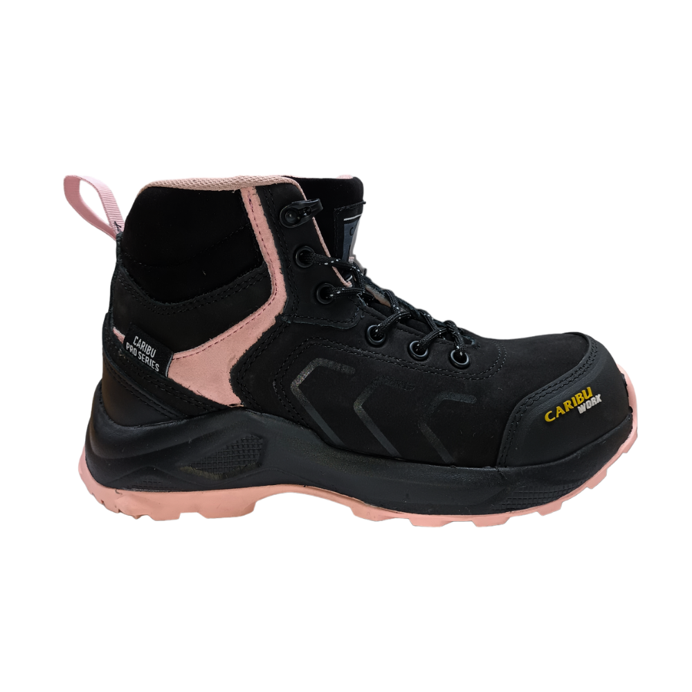 Bota De Seguridad Industrial Para Mujer Caribu 349 Rosa