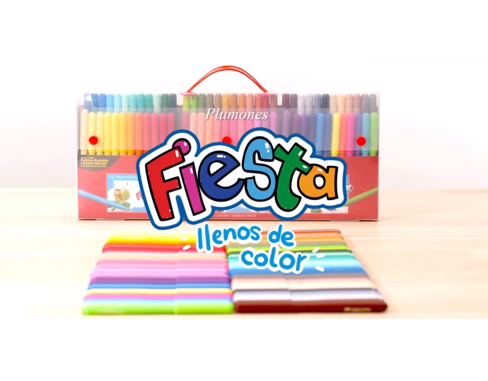 Plumones Faber Castell Fiesta, Estuche Rigido con 72 piezas