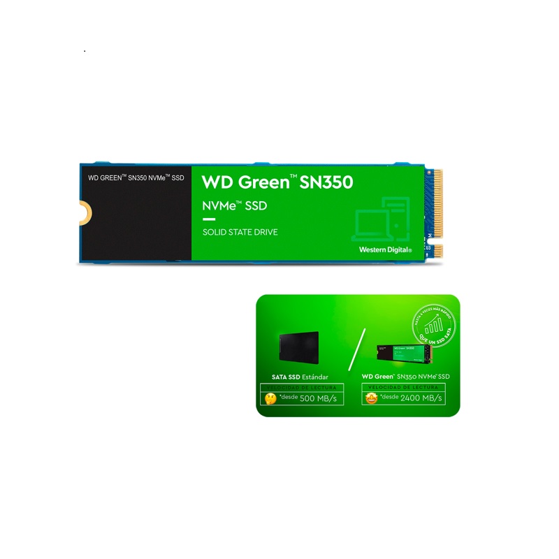 SSD Western Digital WD Green SN350 NVMe, 240GB, PCI Express 3.0, M.2