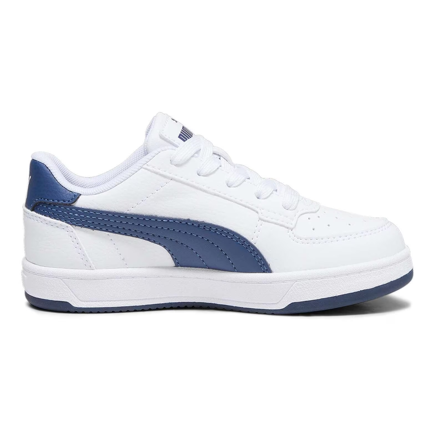 Tenis Casual Puma Caven 2.0 Ps blanco con azul 393838 08 niño