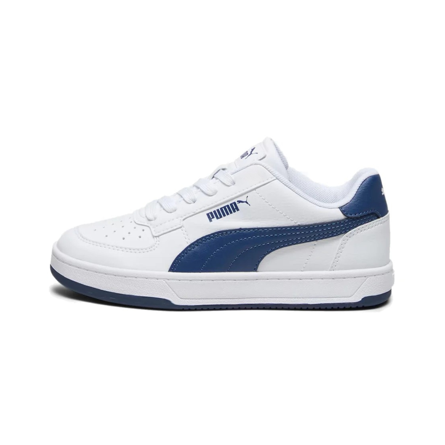Tenis Casual Puma Caven 2.0 Ps blanco con azul 393838 08 niño