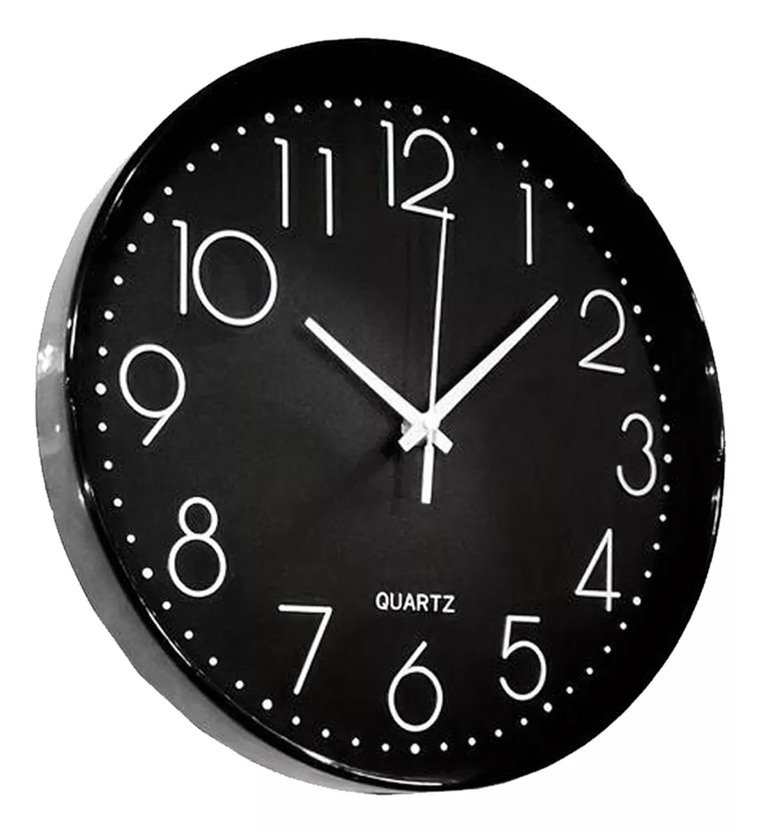 Reloj de Pared Minimalista Moderno Negro Grande Decorativo