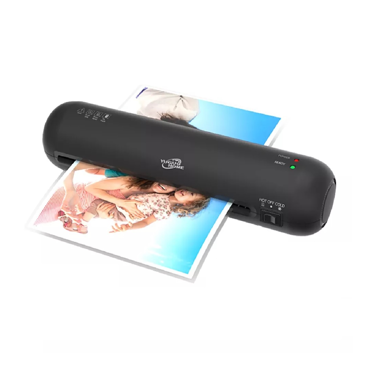 Laminadora Enmicadora Térmica+cortador De Papel+300micas Negro