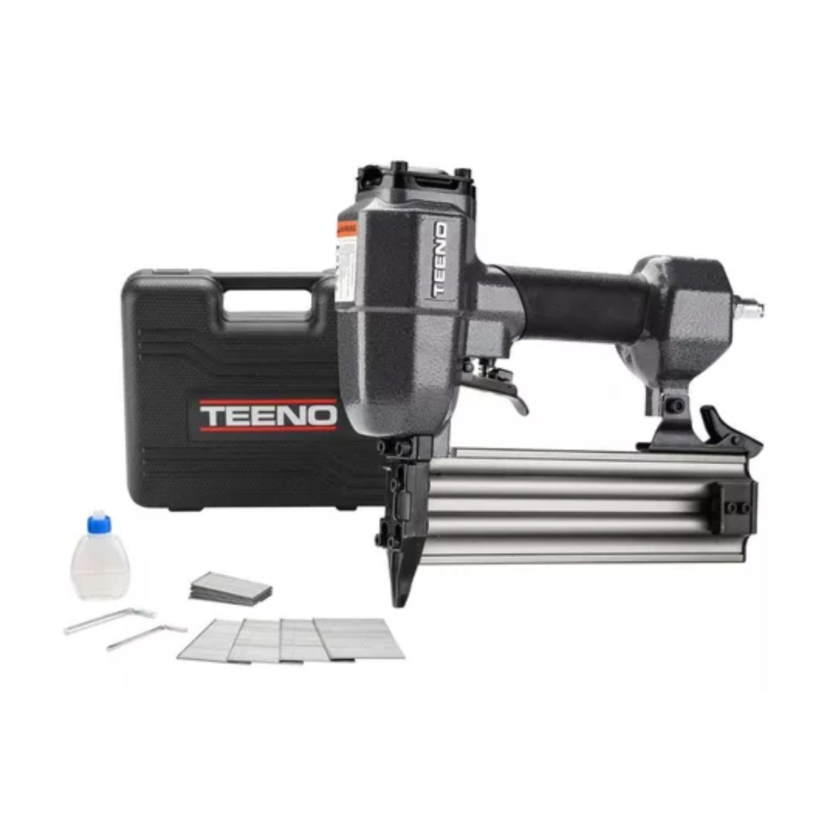 Pistola Clavadora Neutica Teeno Profesional Con 500 clavos, Negro