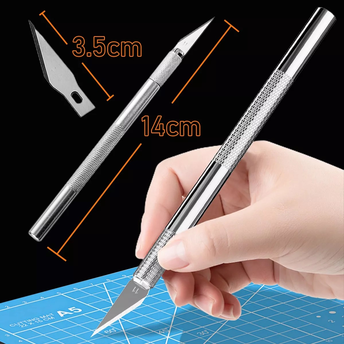 Kit Cutter Exacto Incluye 100 Navajas Repuesto Arte Dibu