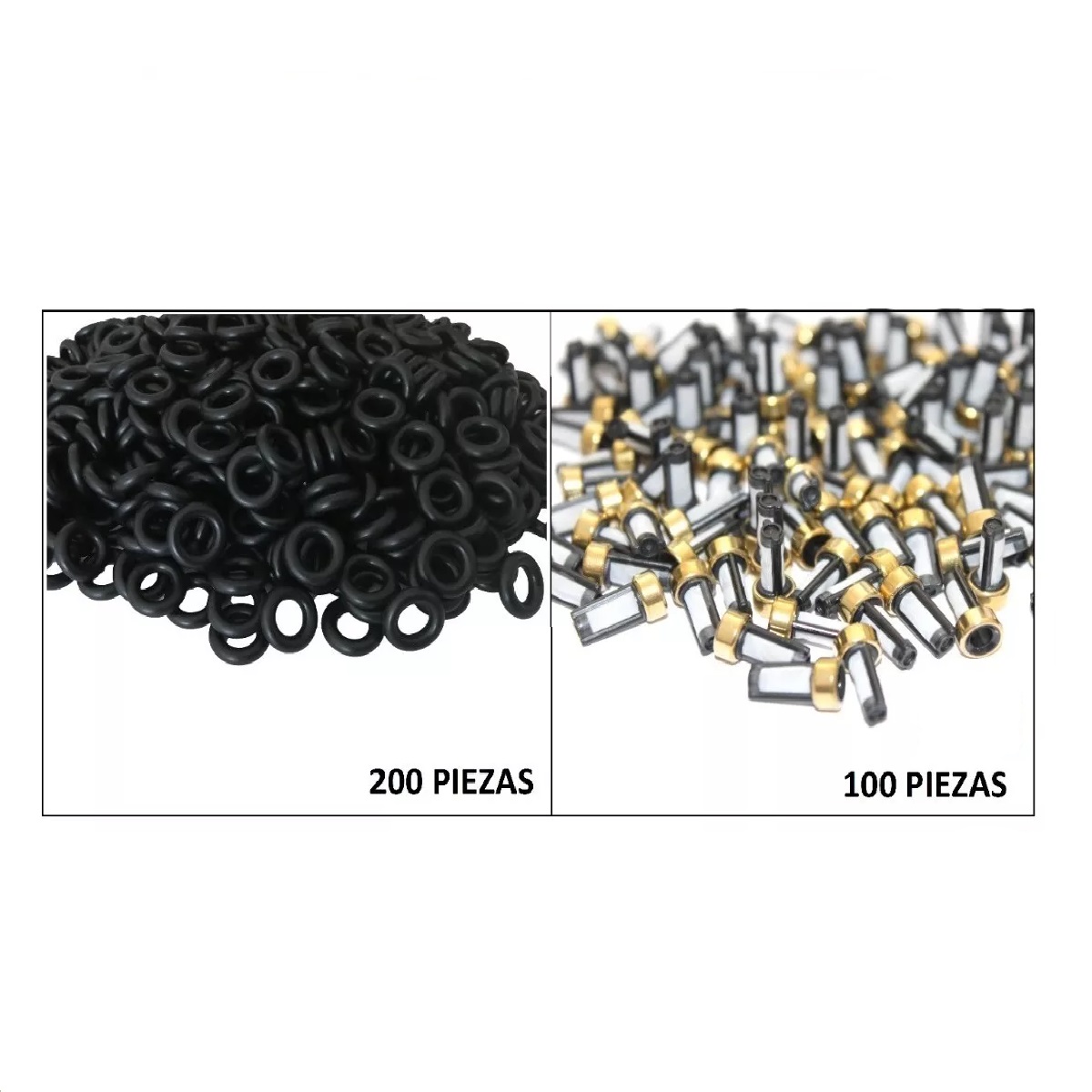 Microfiltros Y Ligas Para Inyectores (paquete 300 Piezas)