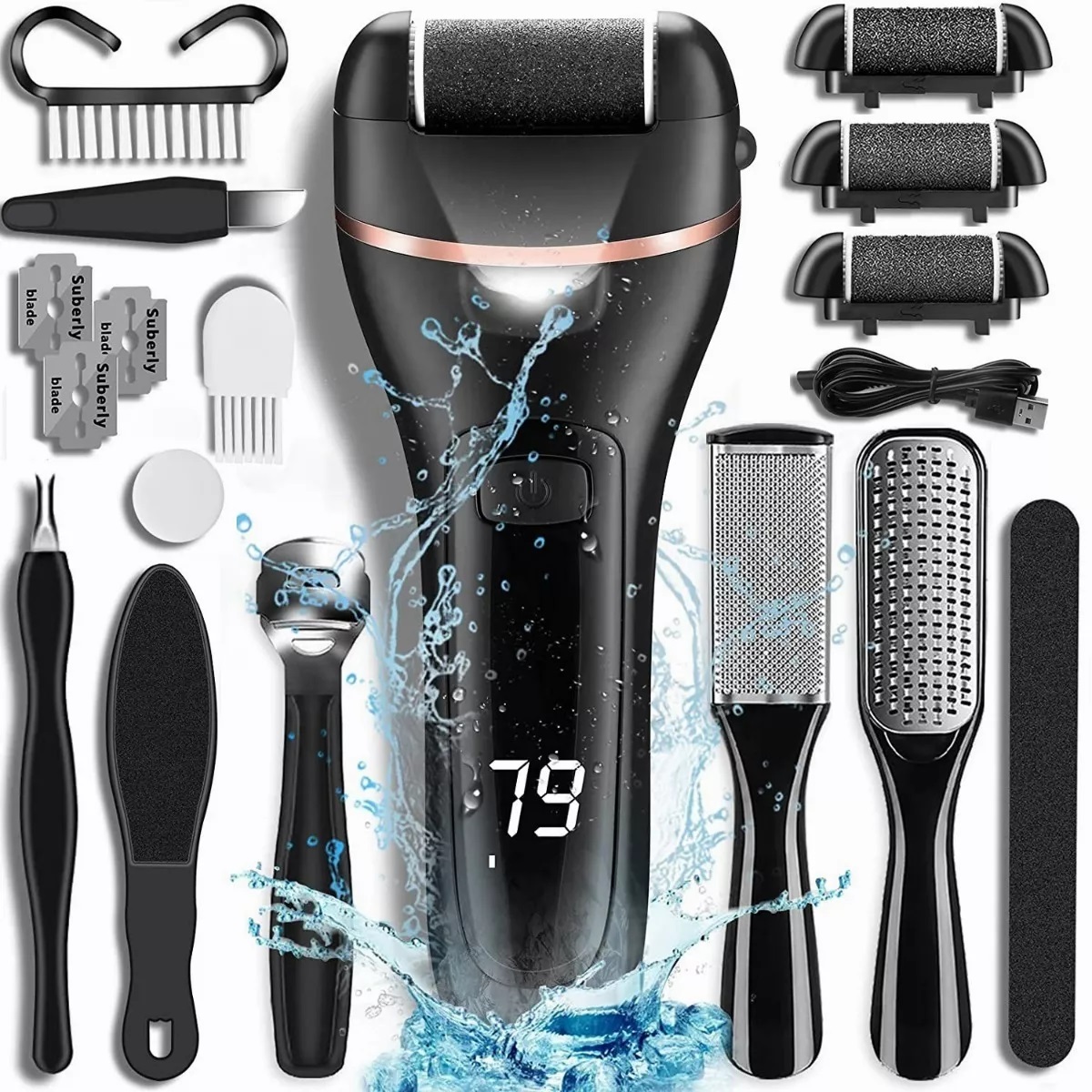 Removedor De Callos Eléctrico Limas Para Pies 18 Piezas