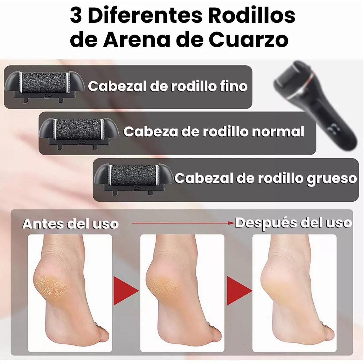 Removedor De Callos Eléctrico Limas Para Pies 18 Piezas