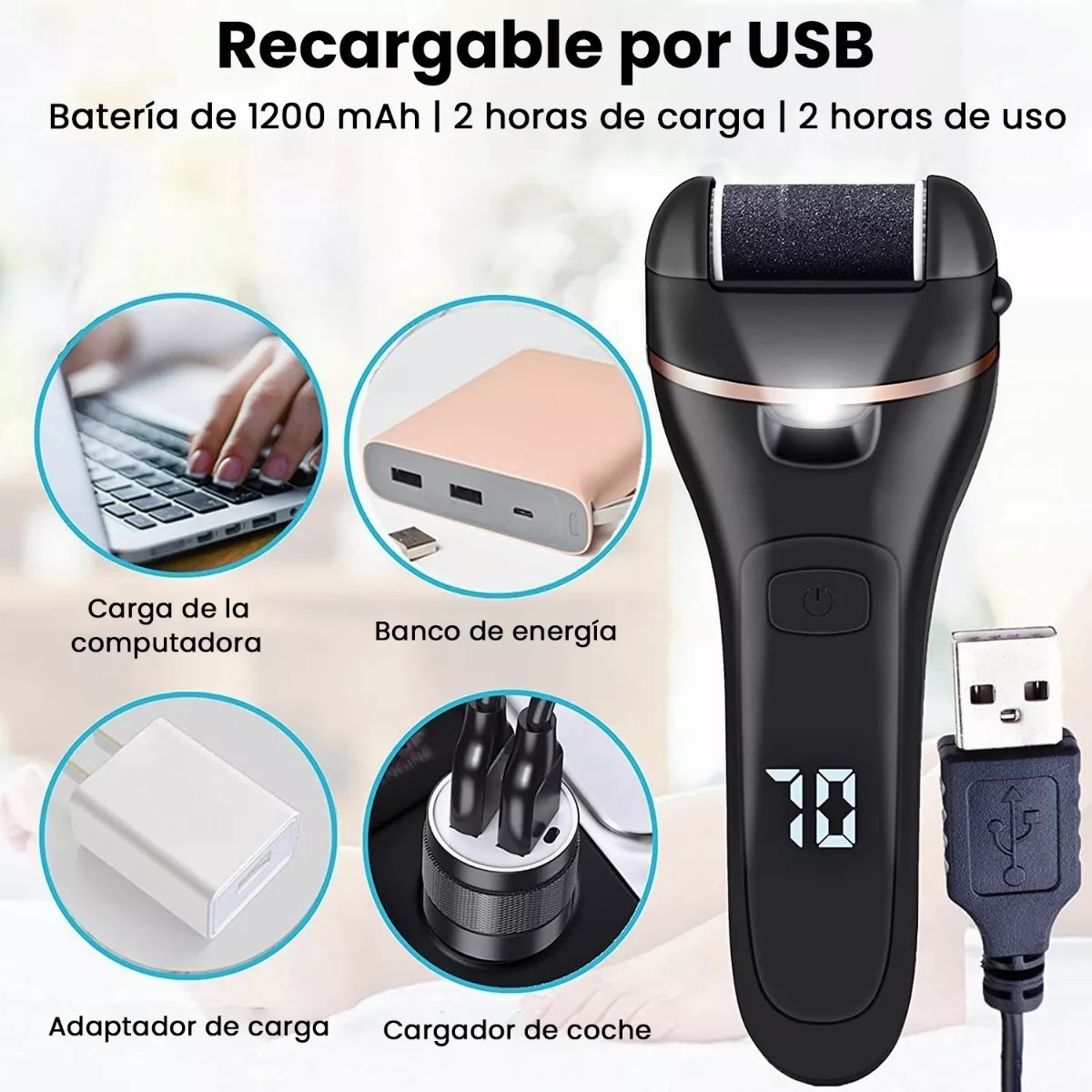 Removedor De Callos Eléctrico Limas Para Pies 18 Piezas