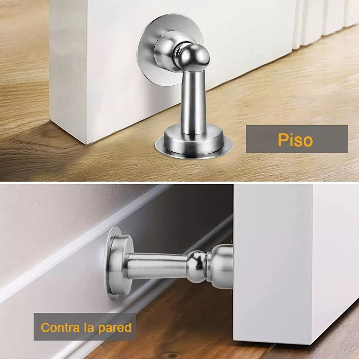 Kit 6 Pcs Tope De Puerta Magnético Succión De Pared