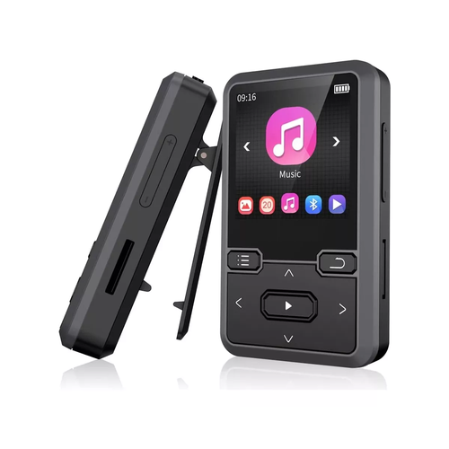 Reproductor Música Portátil Mp3 Mp4 Bluetooth Con Audífonos Negro