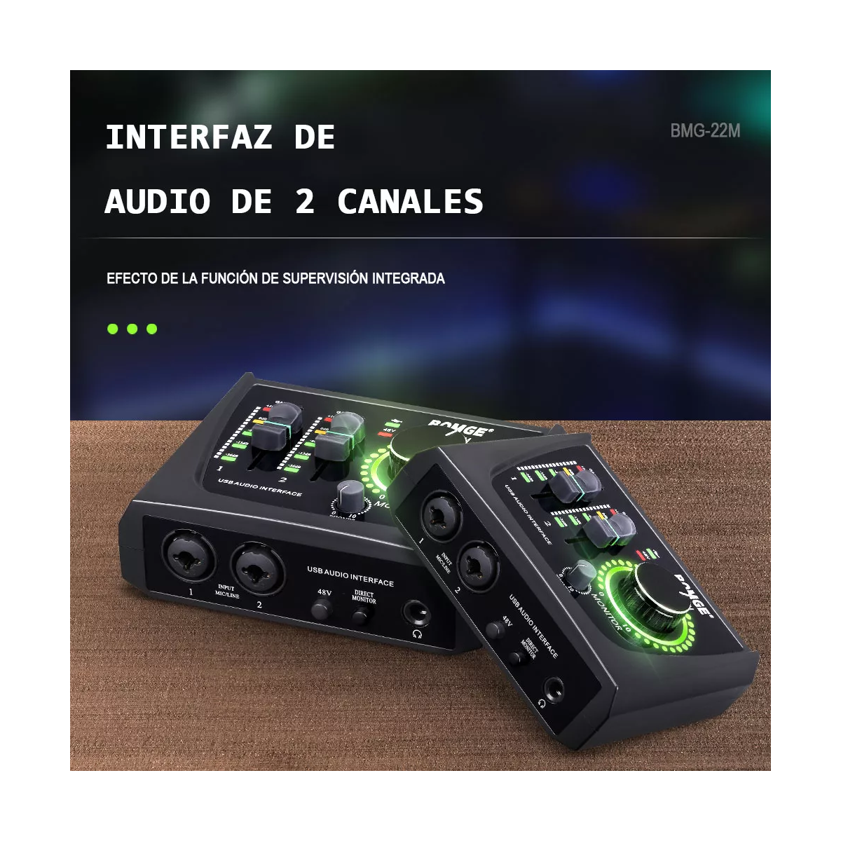 Mezclador De Sonido Usb Bomge De 22m