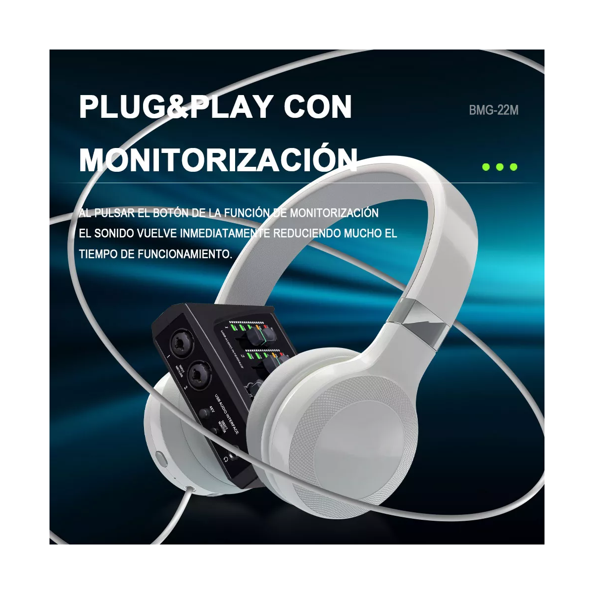 Mezclador De Sonido Usb Bomge De 22m