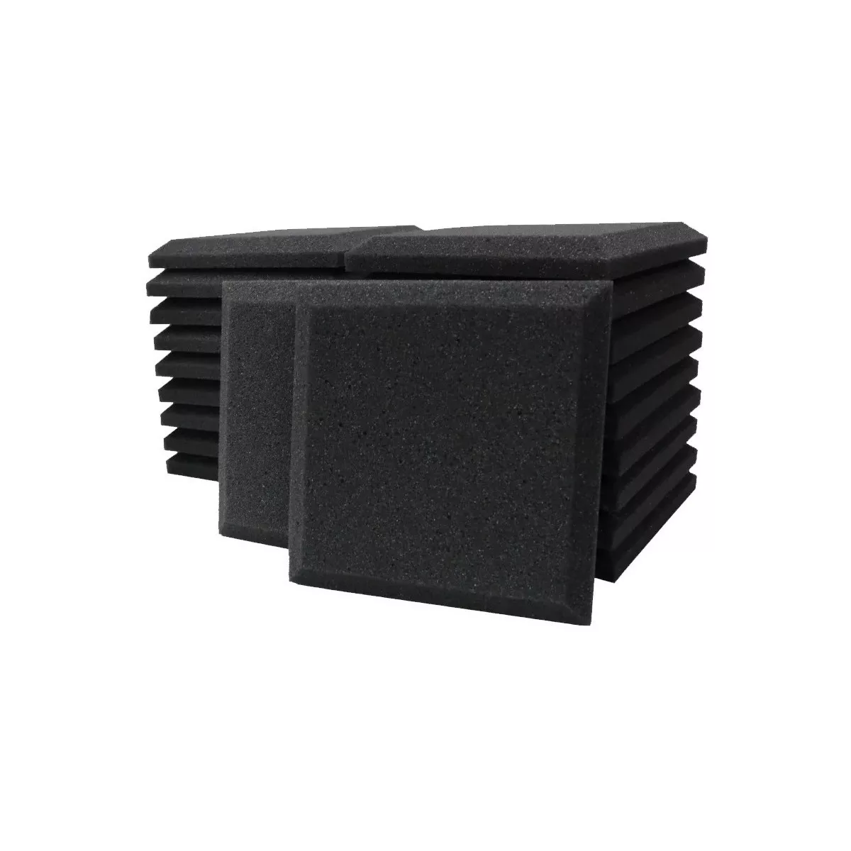 Kit 20 Paneles Espuma Acústica Para Tratamiento Flat-vm Pro Foam Negro