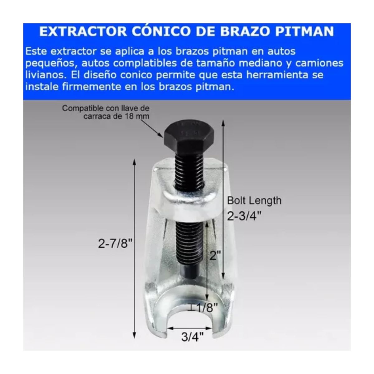 Extractor Rotula Kit Herramienta Suspension Reparacion Auto, Plata/Rojo