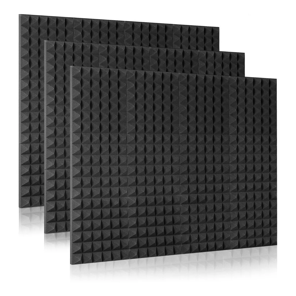 Kit Paneles Esponja Acustica Espuma 20x20 Calidad Profesional Carbon