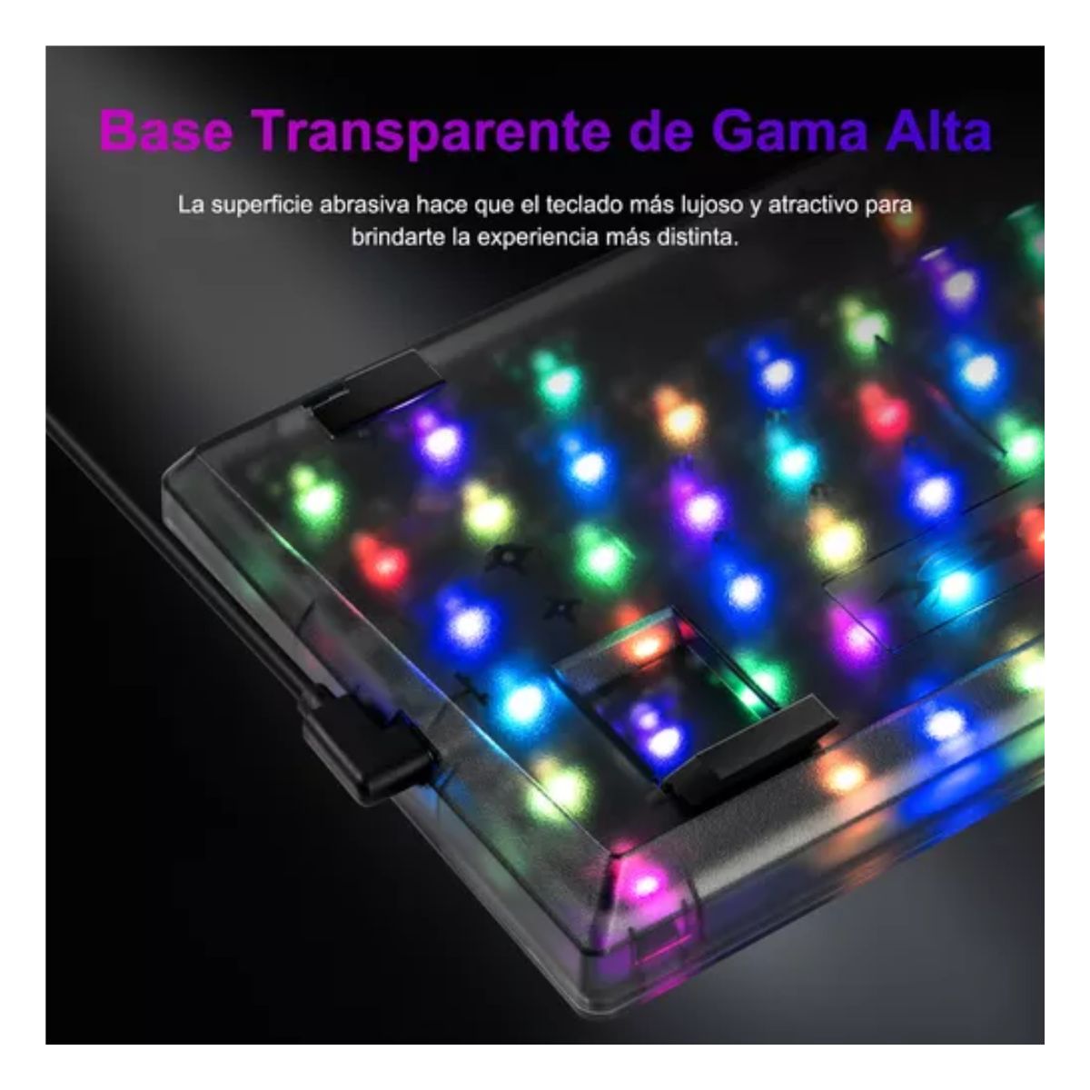 Teclado Gamer Mecanico Español Tr95 RGB Alámbrico, Esmeralda